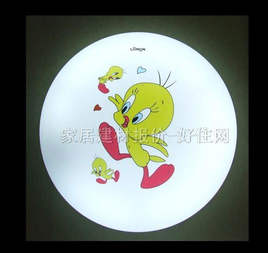 吸顶灯 卧室吸顶灯冯莱 圆形 现代流行风格 白底带图案亚克力