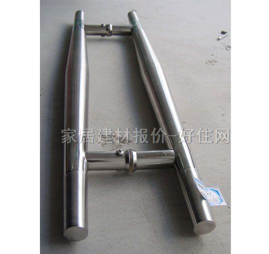 钢玻尔玻璃门拉手 长条造型166×600mm 不锈钢双尖中砂 常用规格
