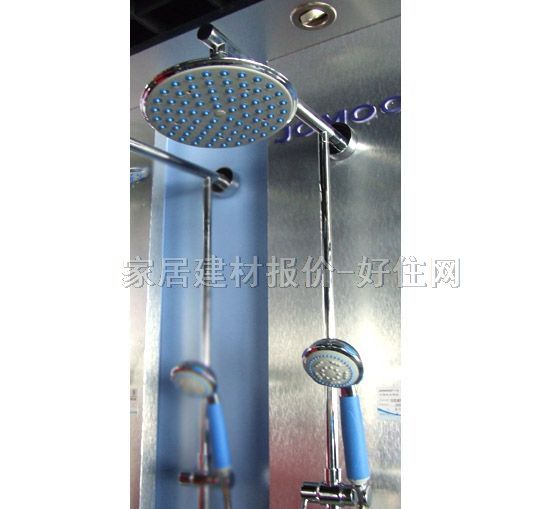 九牧淋浴柱 可调节挂杆双把硬管式2605-003 明装挂墙式
