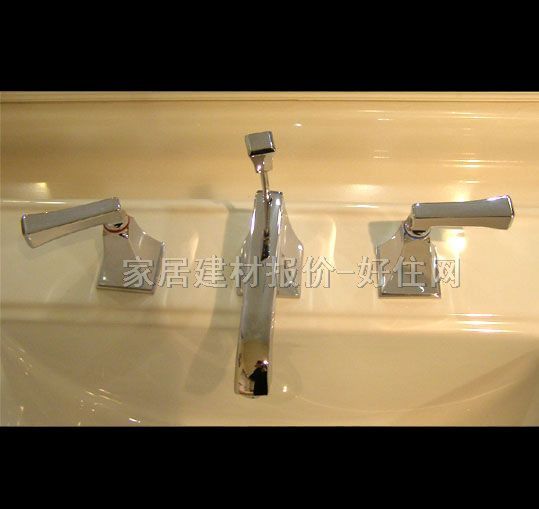 科勒面盆龙头 K-454-4V-CP 冷热 双把双孔 无 不锈钢