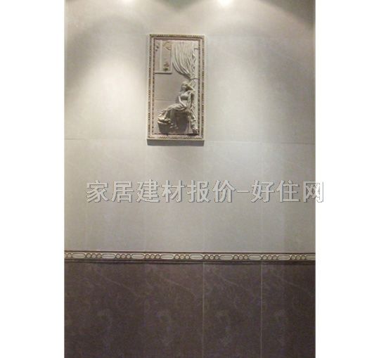 欧威墙面砖 釉面砖浅灰色人物图案DU3002 300mm×600mm