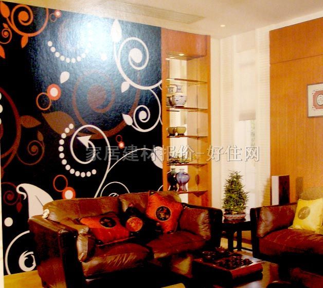Sun Feel I墙纸 PP纸壁画S6012-1 订做 叶纹 蓝色