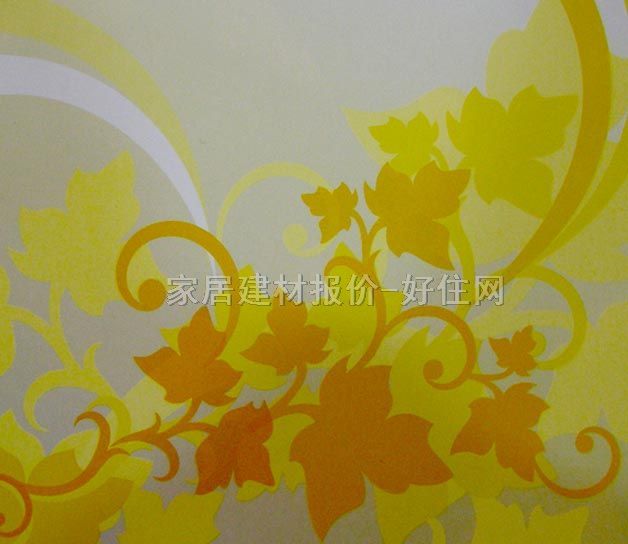 墙纸 PP纸壁画S6022 订做 叶纹 黄色