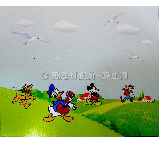 墙纸 PP纸壁画S5006-1 订做 卡通 绿色
