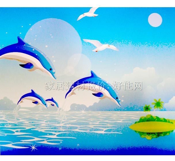 墙纸 PP纸壁画S8013-1 订做 卡通 蓝色