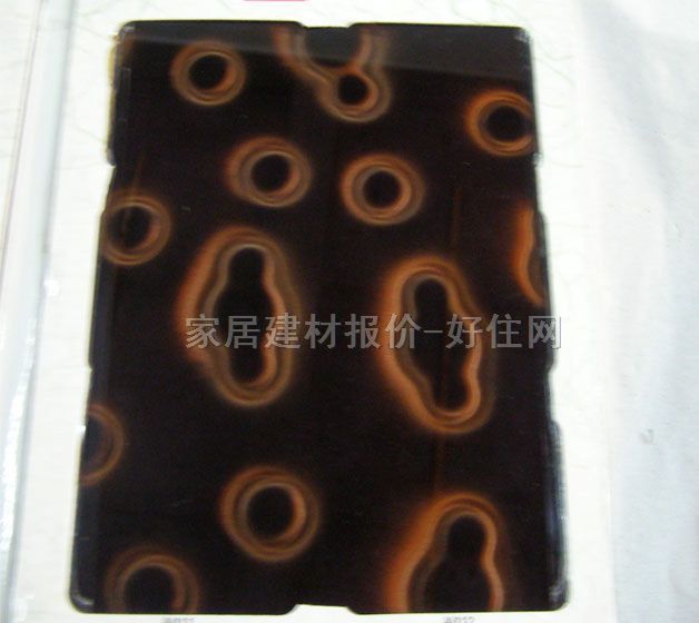工艺玻璃 彩绘玻璃咖色飞蝶 5厘