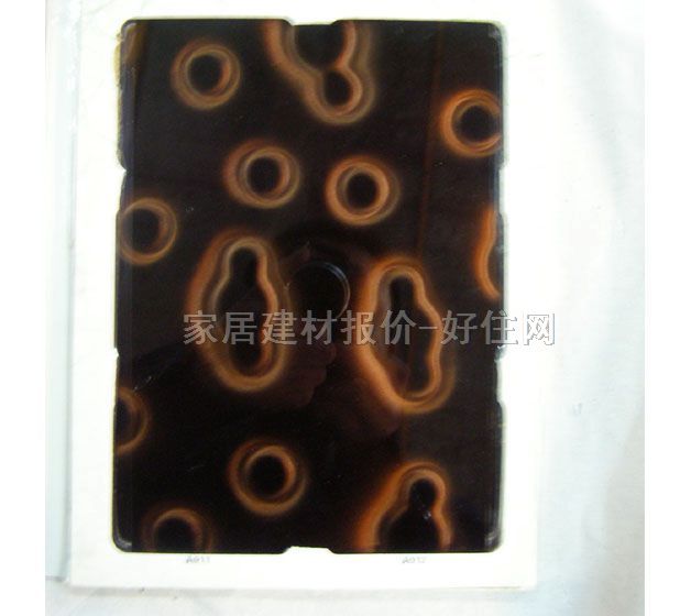 白云工艺玻璃 彩绘玻璃咖色飞蝶 5厘