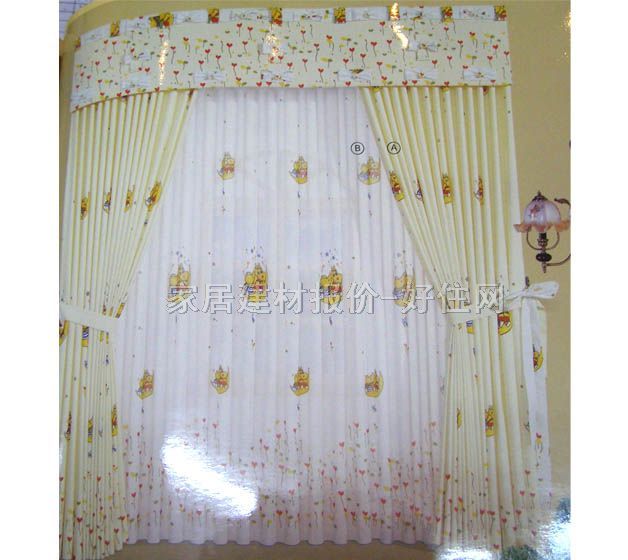 简易居垂帘竖帘落地帘 DY9565002-1 订做 纱帘 暖色调
