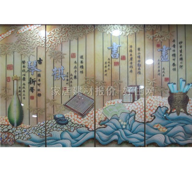 工艺玻璃 浮雕水切割-3 订做