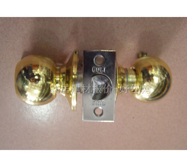 固力木门锁  587PSPB 45mm-55mm 不锈钢 球锁 闪金色