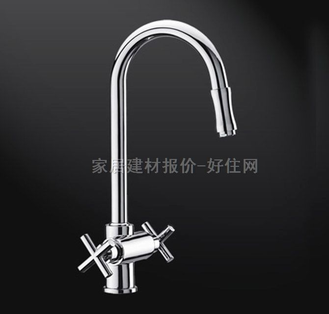 面盆龙头 59000T4-Z03 冷热 双把双孔 无 不锈钢