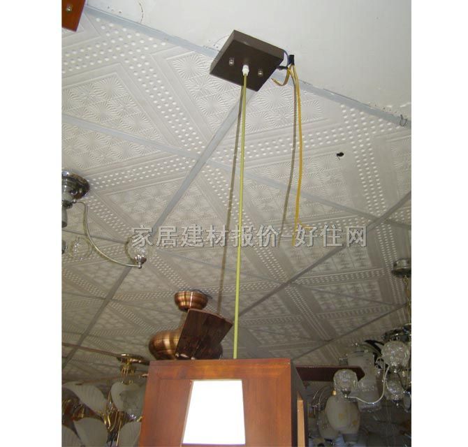 金韵福吊灯  9136 木质灯架+亚克力灯罩 传统复古风格 白色