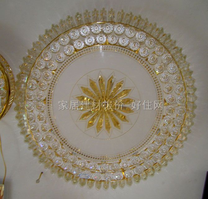 尊煌吸顶灯 客厅吸顶灯9191/800 圆形 大型奢华风格 白底带金黄水晶玻璃