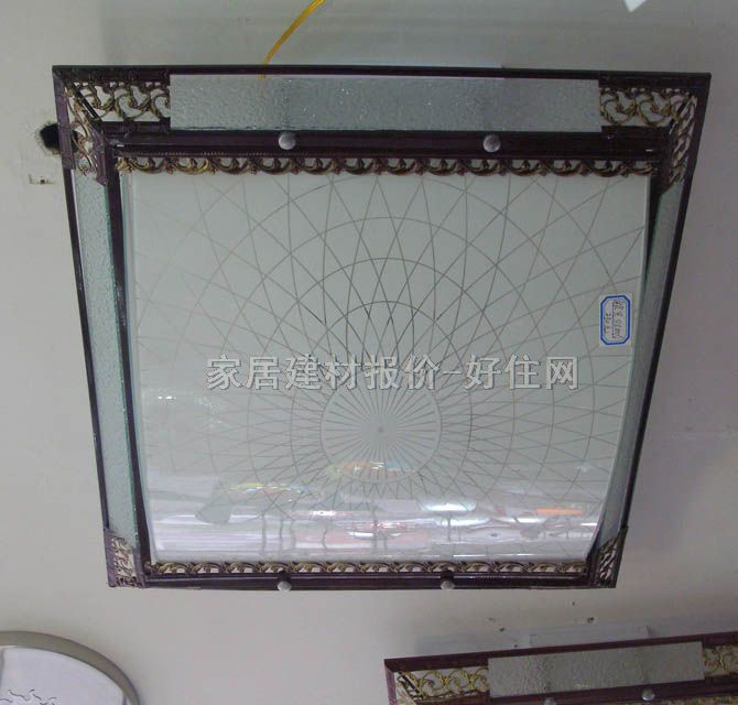 吸顶灯 书房\起居室吸顶灯 8685/6 方形 古典传统风格 磨砂白玻璃