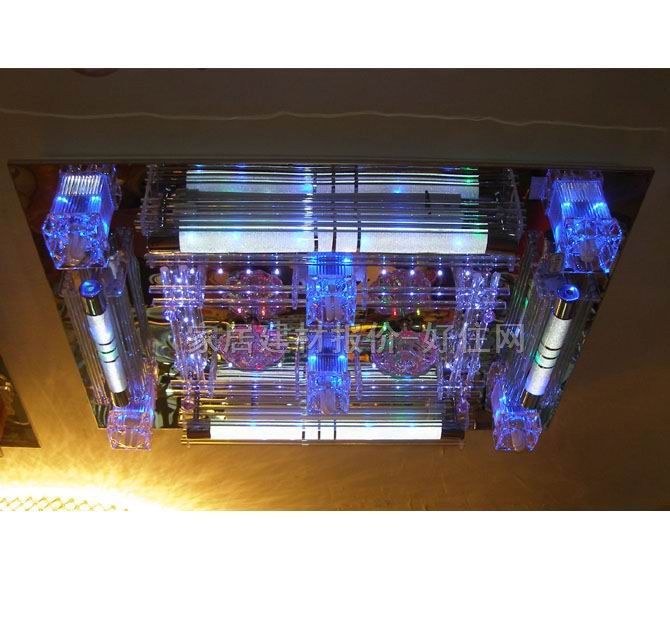 吸顶灯 LED餐厅吸顶灯6063 方形 950mm×700mm 大型奢华风格 彩色玻璃