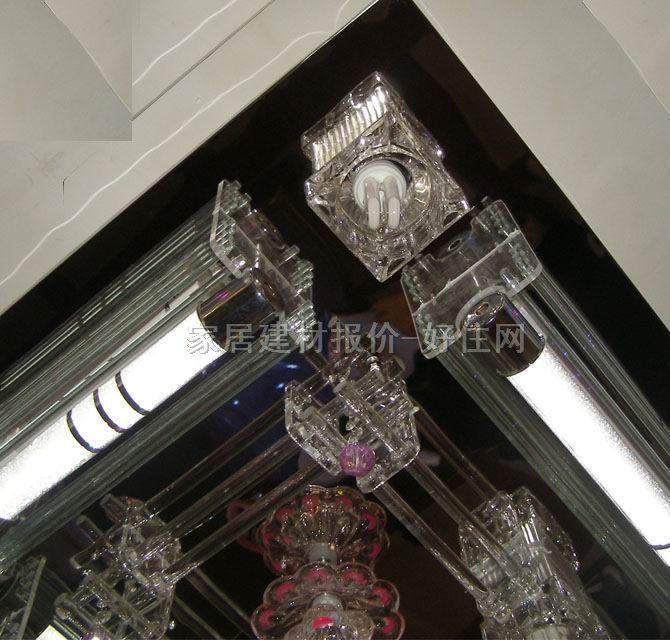 恒莱特吸顶灯 LED餐厅吸顶灯6063 方形 950mm×700mm 大型奢华风格 彩色玻璃