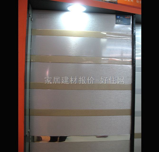 铝扣条形天花 覆膜银点拉丝 6000mm×150mm