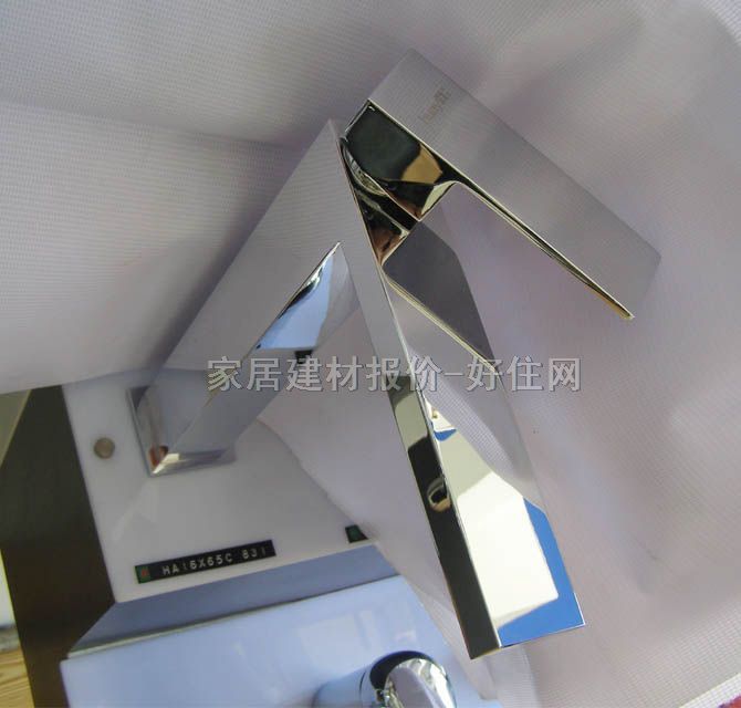 华艺面盆龙头 HA16X65C 冷热 单把双孔 无 不锈钢