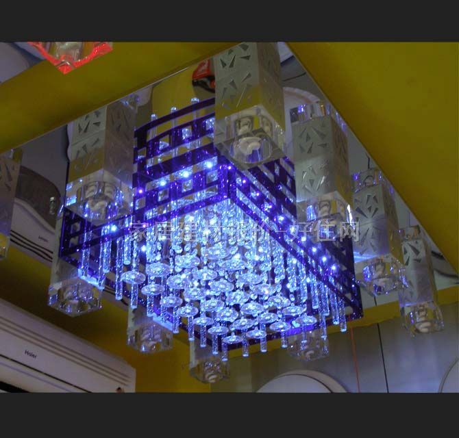 隆豪吸顶灯 餐厅吸顶灯9078/长 方形 960mm×700mm 大型奢华风格 透明玻璃