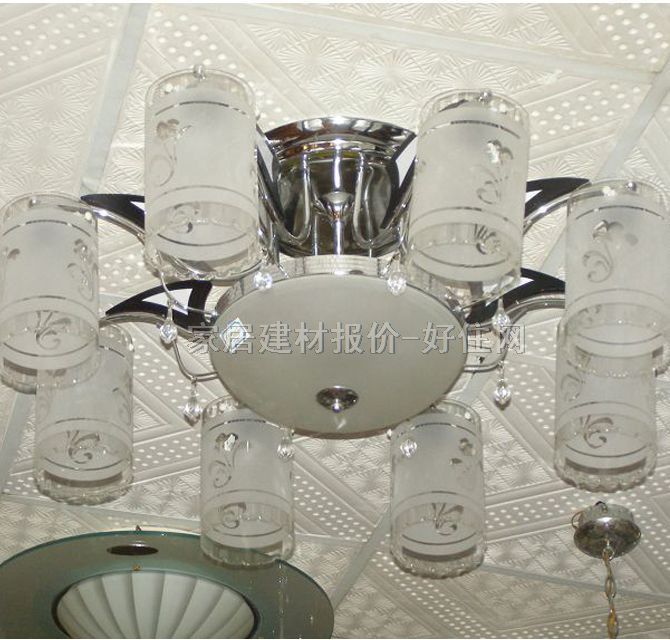 吊灯 7218/8＋3头 金属灯架+磨砂玻璃灯罩 现代流行风格 Φ950mm 白色
