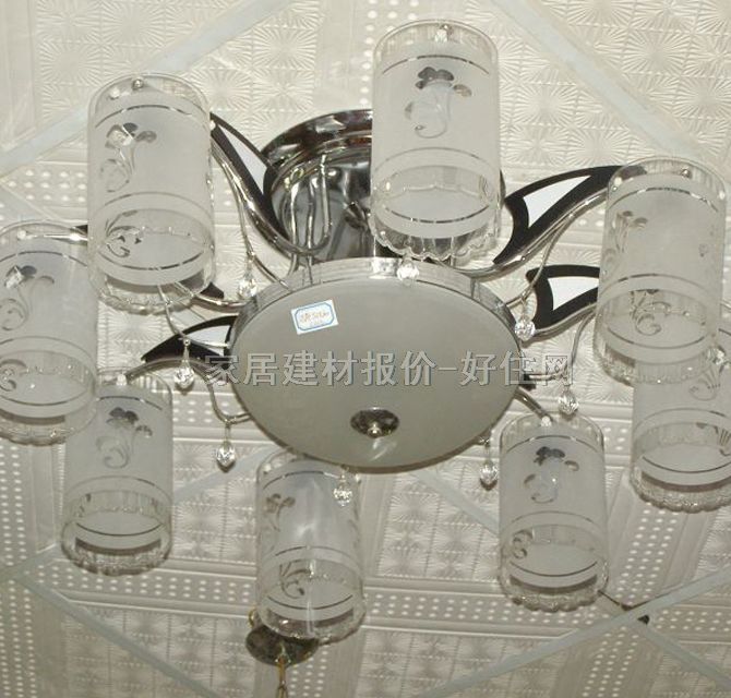 洪都吊灯 7218/8＋3头 金属灯架+磨砂玻璃灯罩 现代流行风格 Φ950mm 白色