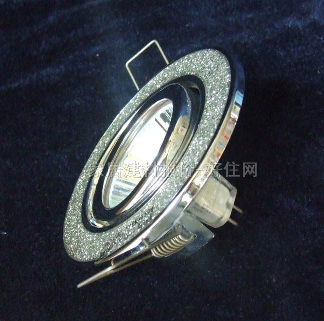 廻龙天花灯 磨砂面 S155 Φ50mm 银色 可调式 卤素灯杯