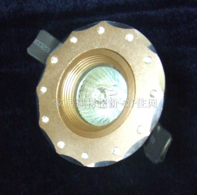 天花灯 钻石金MR11 Φ50mm 金黄色 固定式 卤素灯杯