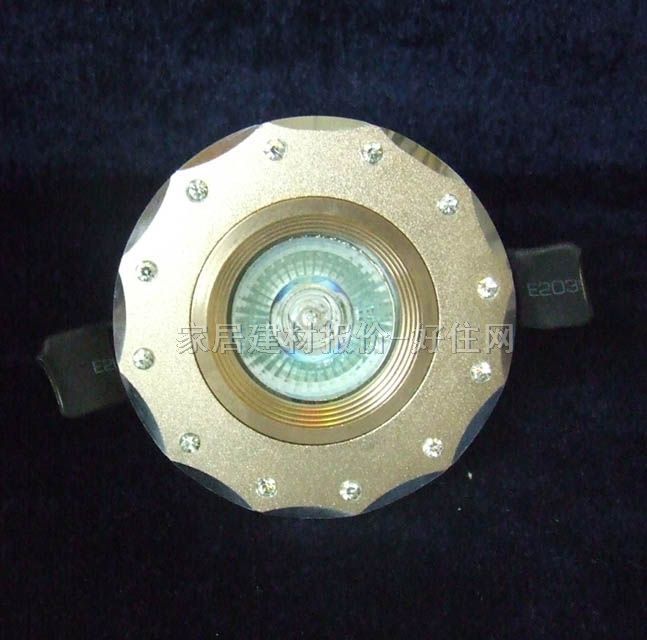 廻龙天花灯 钻石金MR11 Φ50mm 金黄色 固定式 卤素灯杯