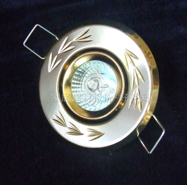 天花灯 D9竹叶花金 Φ40mm 银色 可调式 卤素灯杯