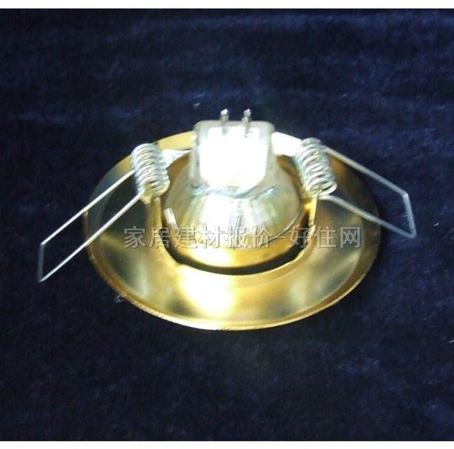 廻龙天花灯 D9竹叶花金 Φ40mm 银色 可调式 卤素灯杯