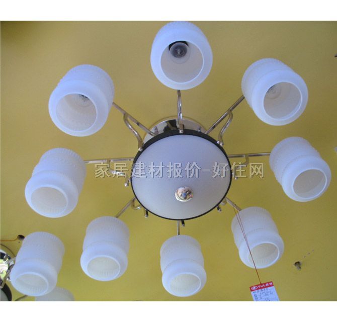 吊灯 6866/8+3 金属灯架+磨砂玻璃灯罩 现代流行风格 Φ1000mm 白色