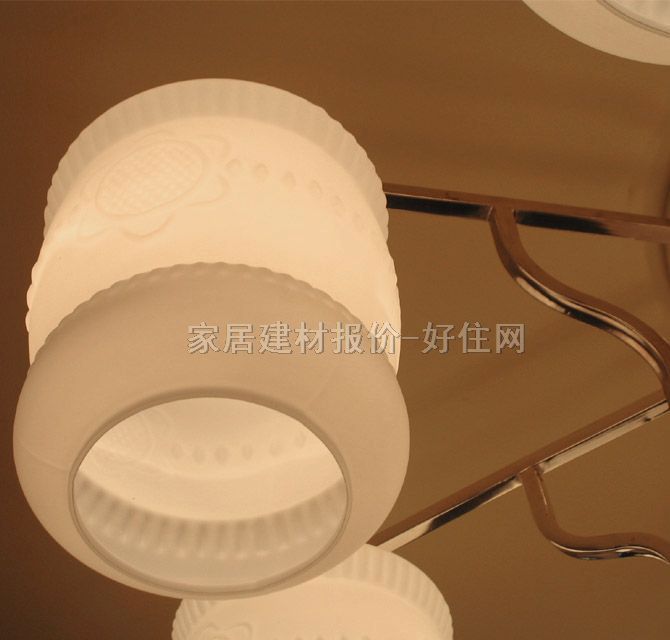 荣福吊灯 6866/8+3 金属灯架+磨砂玻璃灯罩 现代流行风格 Φ1000mm 白色