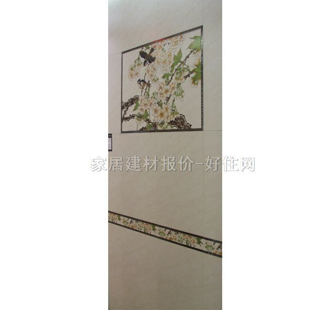 居之美墙面砖 深暗色纹理图案MB42108R 浅灰花纹 300×450mm