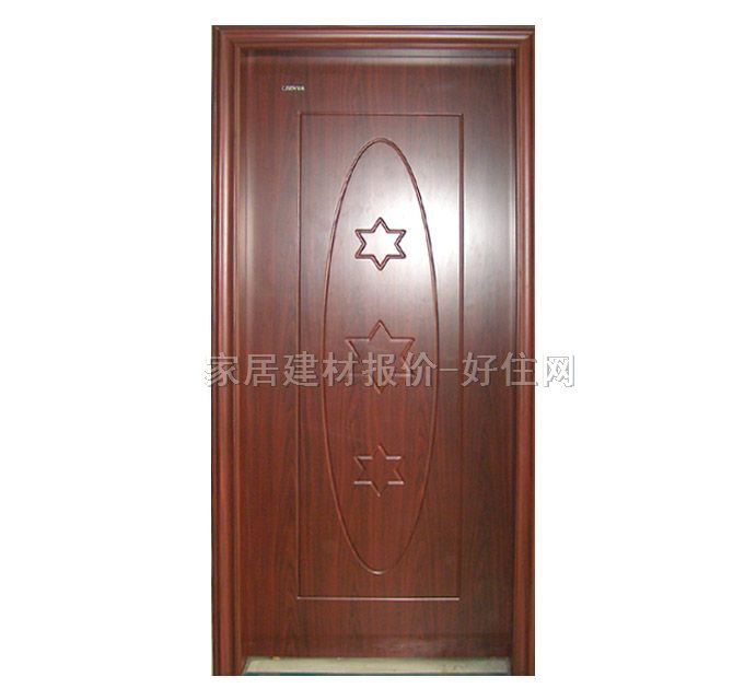 模压木门 免漆红色 订做