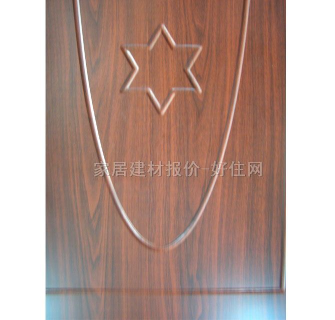 丽森模压木门 免漆红色 订做