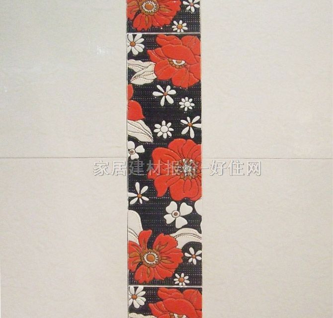 腰片 花草黑色 80mm×300mm