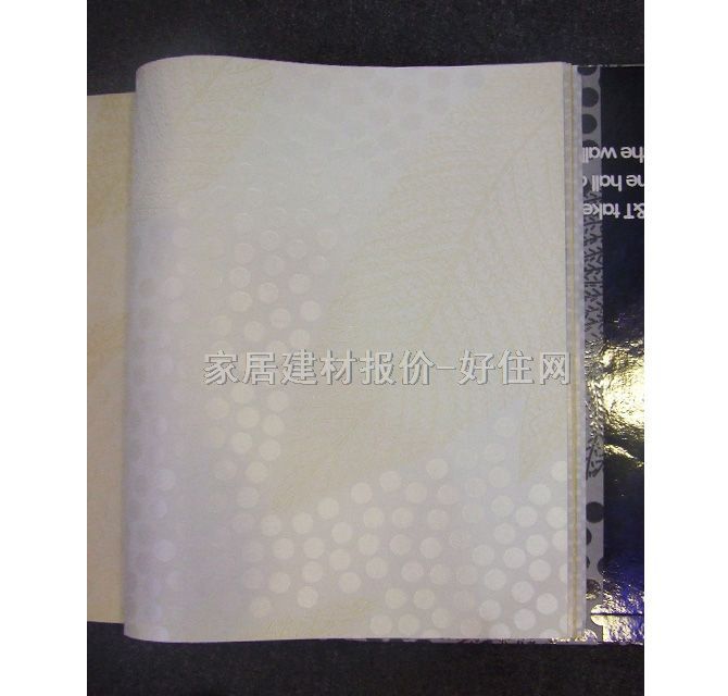 墙纸 淡雅风格黄色树叶 宽530mm×长10米 叶纹 白色
