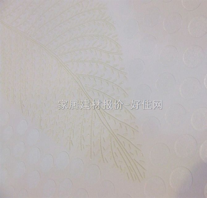泰特墙纸 淡雅风格黄色树叶 宽530mm×长10米 叶纹 白色