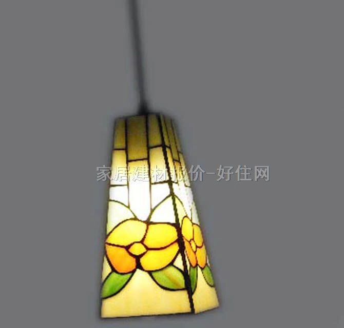 吊灯 P5001 金属灯架+工艺玻璃灯罩 东南亚风格 彩色