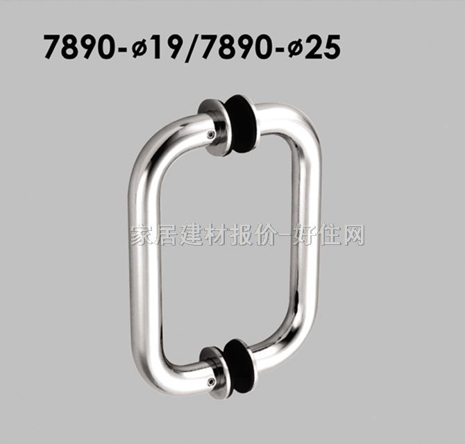 玻璃门拉手 长条造型不锈钢Φ25×250 对拉手7890 常用规格