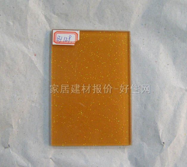 工艺玻璃 聚晶橙色 5mm