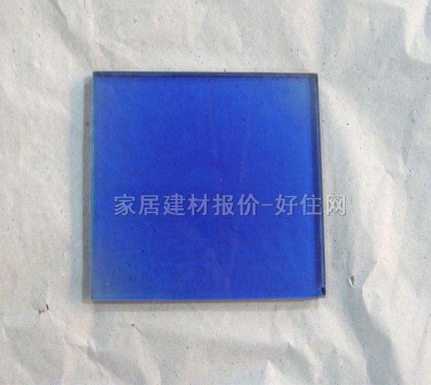 夹丝夹层玻璃 夹胶蓝色 5+5mm