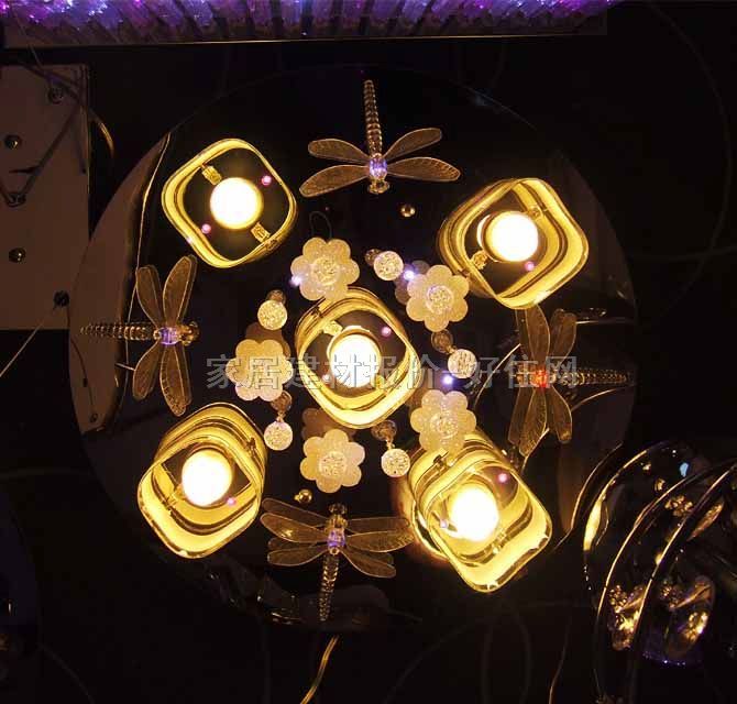 红美吸顶灯 LED餐厅吸顶灯 8225/5 圆形 大型奢华风格 透明玻璃
