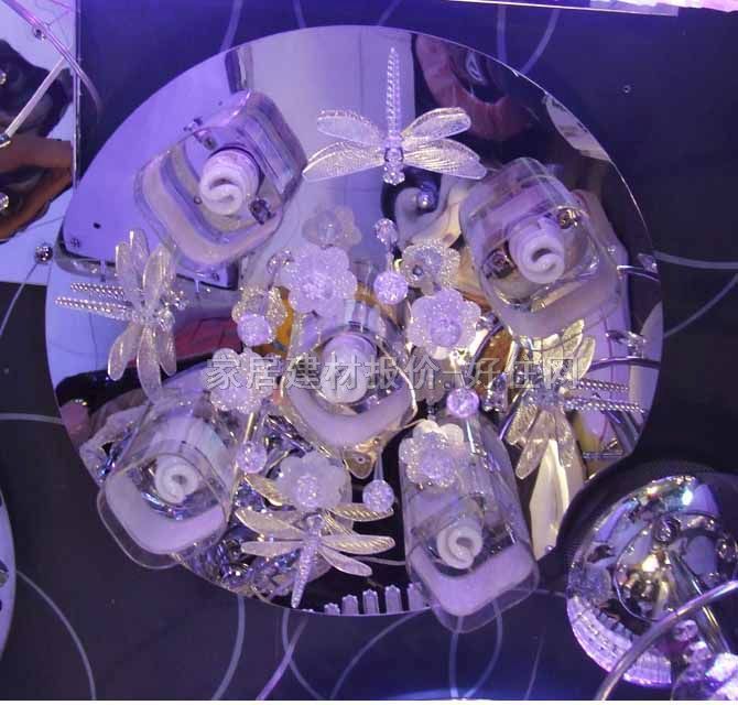 红美吸顶灯 LED餐厅吸顶灯 8225/5 圆形 大型奢华风格 透明玻璃