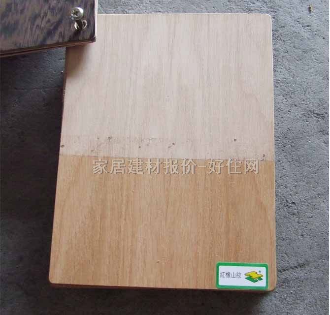 天然木皮饰面板 E1级红橡山纹 2440mm×1220mm×厚3mm