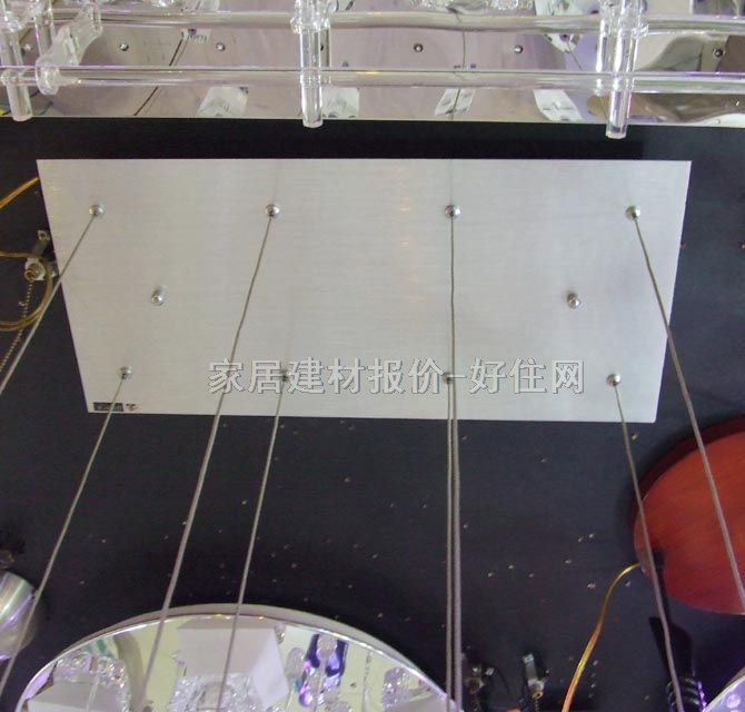 美佳吊灯 98160/8 金属灯架+仿水晶玻璃灯罩 现代流行风格 500×250mm 白色