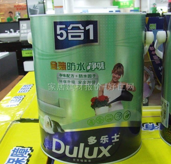 内墙乳胶漆 金装防水净味优质墙面漆5合1 5L 白色