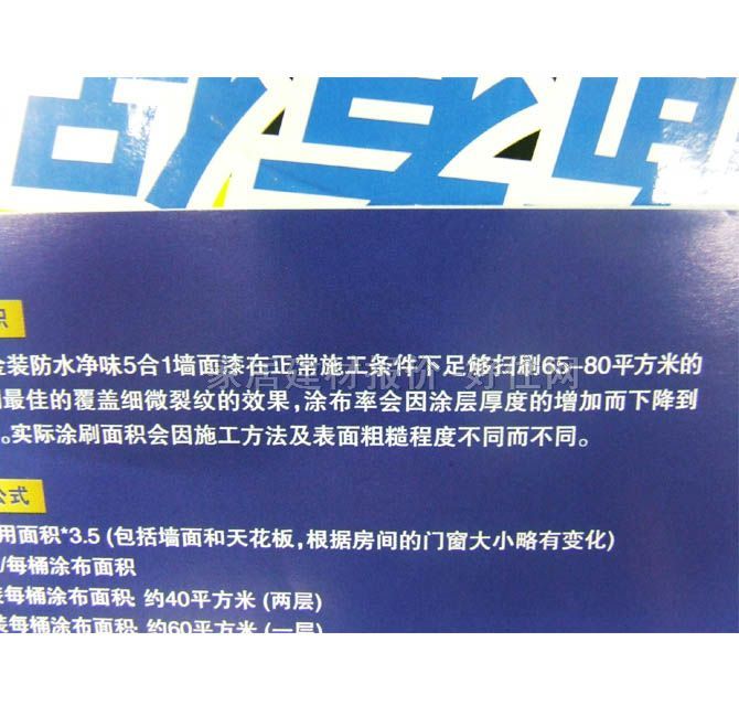 多乐士内墙乳胶漆 金装防水净味优质墙面漆5合1 5L 白色