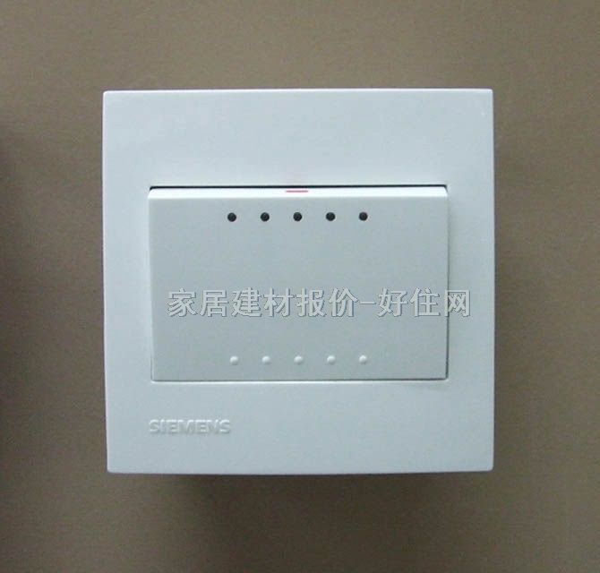 大跷板开关面板 5TA0832-1NC1 1位单控 白色 带荧光指示