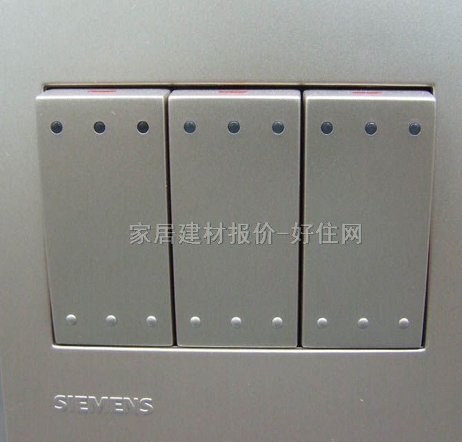 西门子大跷板开关面板 5TA0892-3NC3 3位单控 白色 带荧光指示